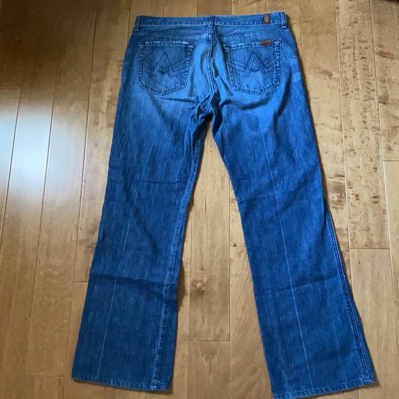 7 for All Mankind Jeans Mens Wide Leg Sz 34 - Picture 9 of 11